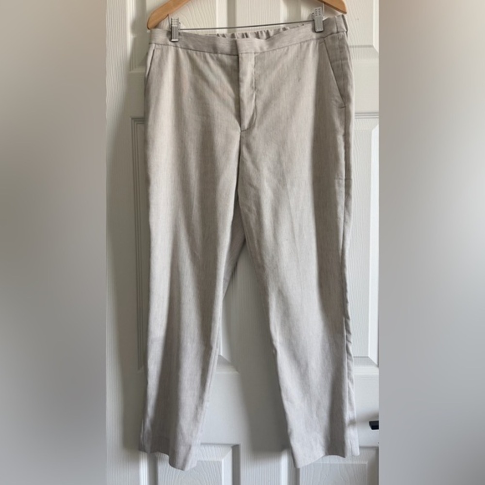 Express Men's Light Gray and White Striped Pants. Size 34X30 - Picture 1 of 4